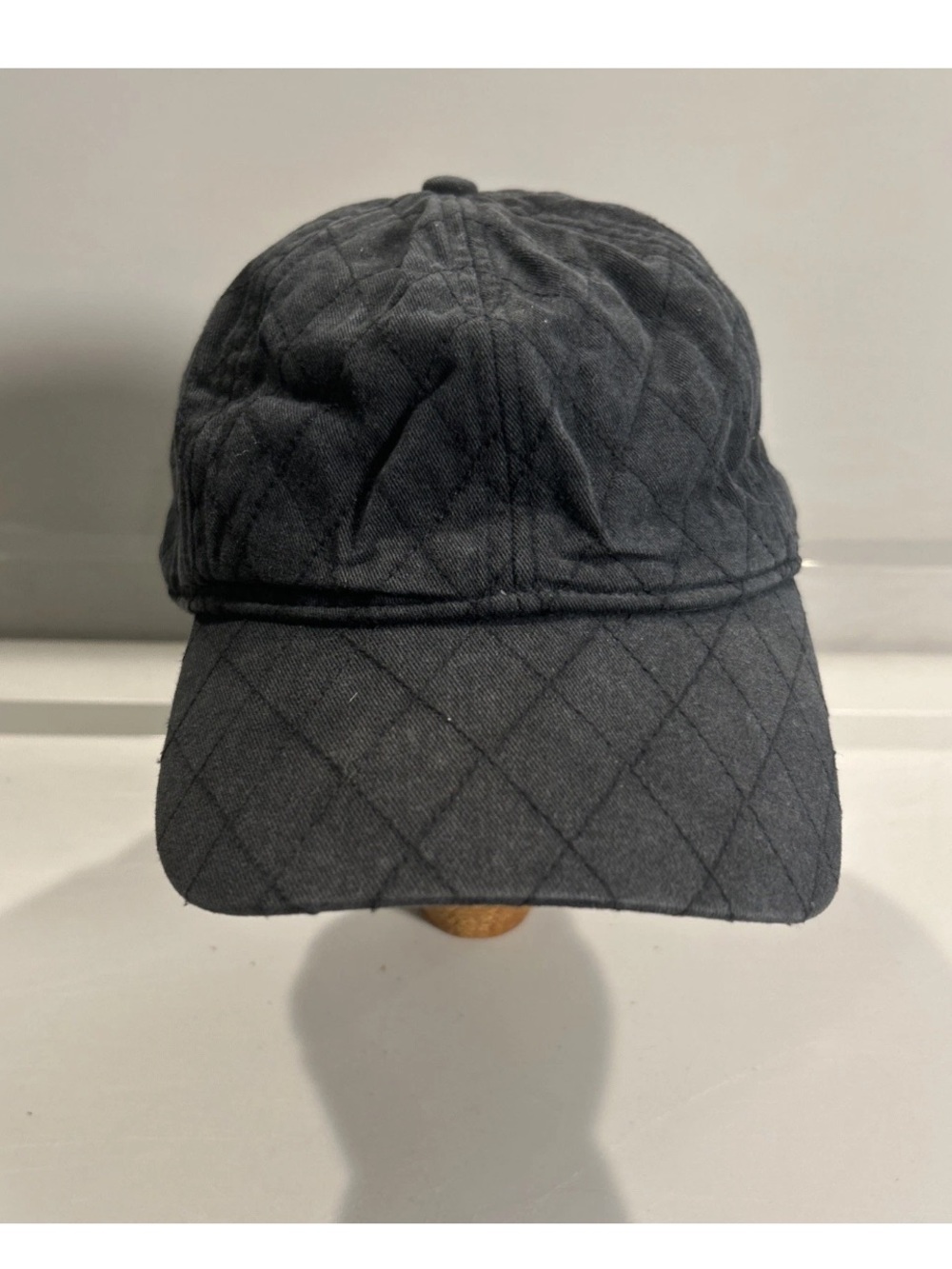 Madewell Diamond Quilted Pattern Black Adjustable Hat Cap Women’s OSFM